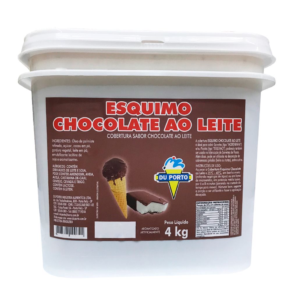 Cobertura-Esquimo-para-Sorvete-Chocolate-ao-Leite-4-kg---Du-Porto Cobertura-Esquimo-para-Sorvete-Chocolate-ao-Leite-4-kg---Du-Porto