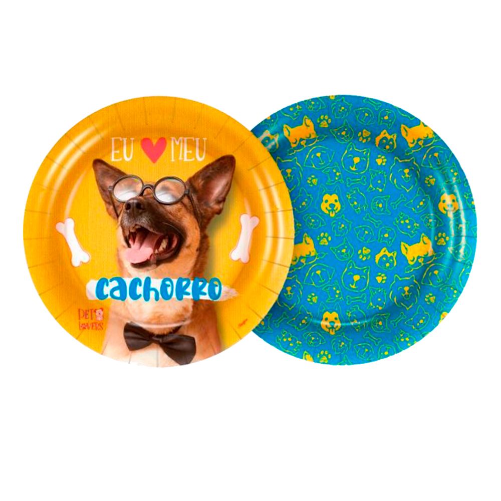 Prato-Papel-Decorativo-Pet-Dog-c-12-Unid.---Regina Prato-Papel-Decorativo-Pet-Dog-c-12-Unid.---Regina
