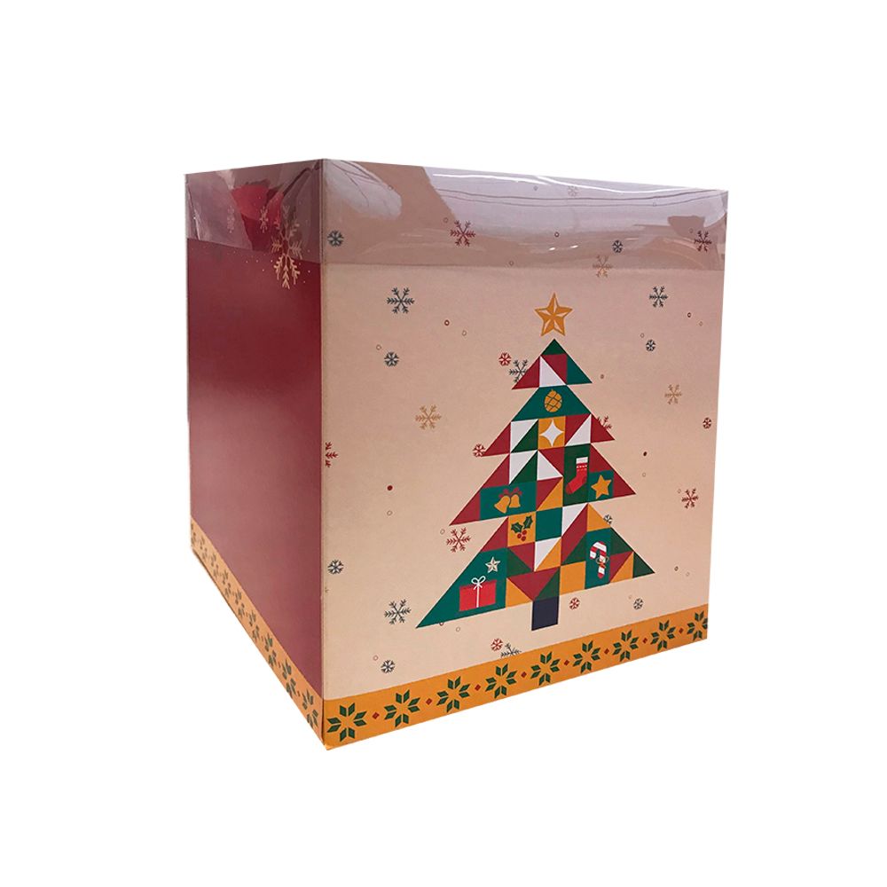 Caixa-para-Panetone-com-Tampa-e-Visor-Tema-Natal---Ideia-Embalagens Caixa-para-Panetone-com-Tampa-e-Visor-Tema-Natal---Ideia-Embalagens