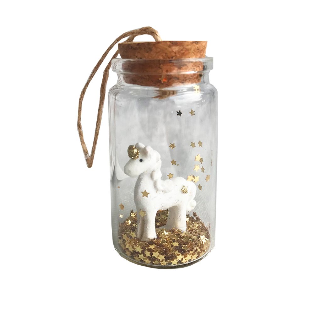 Pote-de-Vidro-com-Unicornio-e-Estrelas---Cromus Pote-de-Vidro-com-Unicornio-e-Estrelas---Cromus