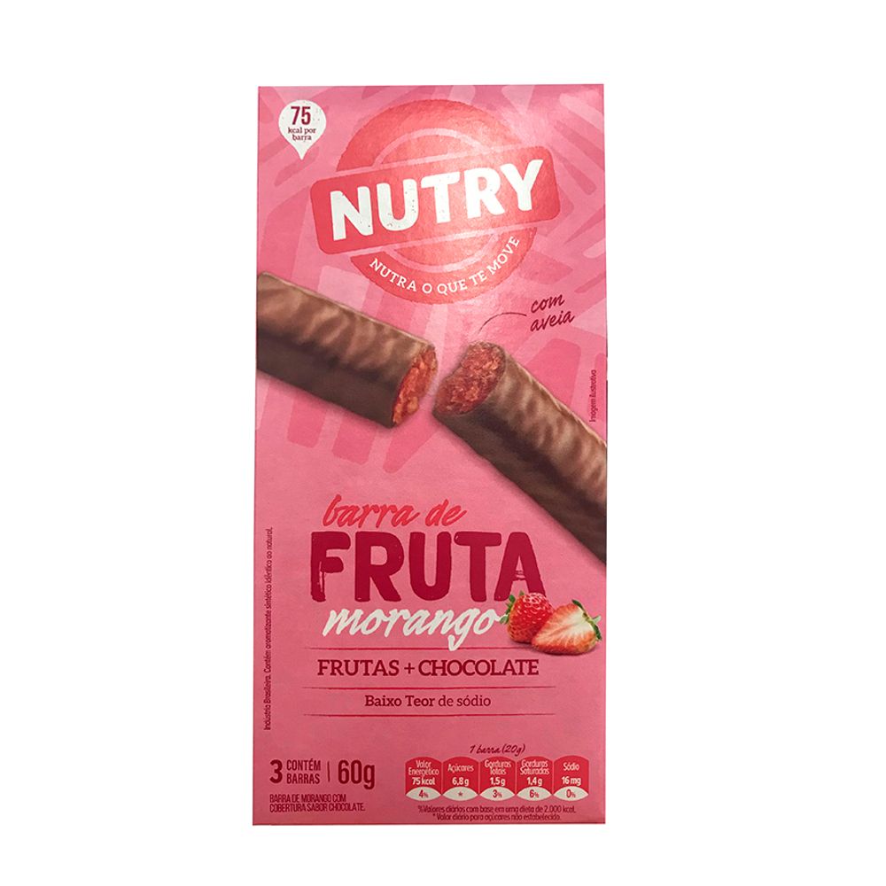 Barra-de-Cereal-Morango-com-Chocolate-Nutry-c-3-Unid.---Nutrimental Barra-de-Cereal-Morango-com-Chocolate-Nutry-c-3-Unid.---Nutrimental