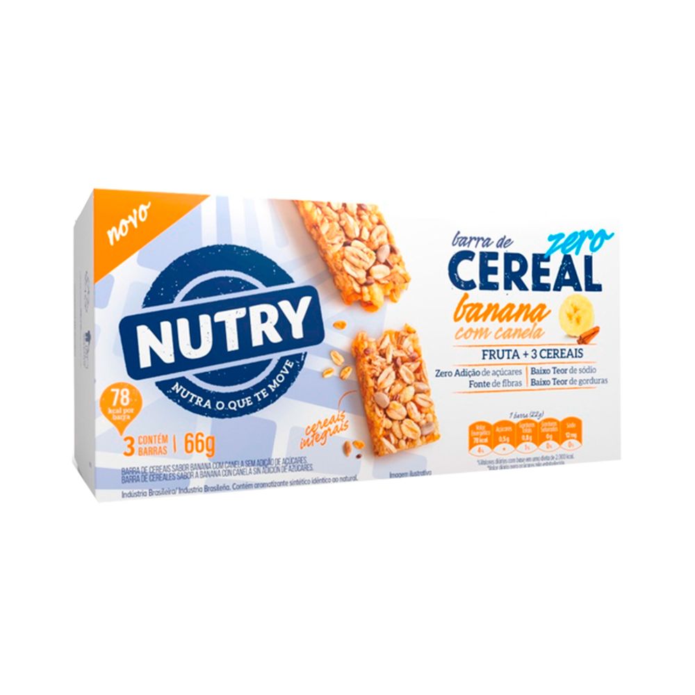 Barra-de-Cereal-Zero-sabor-Banana-com-Canela-Nutry-c-3-Unid.----Nutrimental Barra-de-Cereal-Zero-sabor-Banana-com-Canela-Nutry-c-3-Unid.----Nutrimental