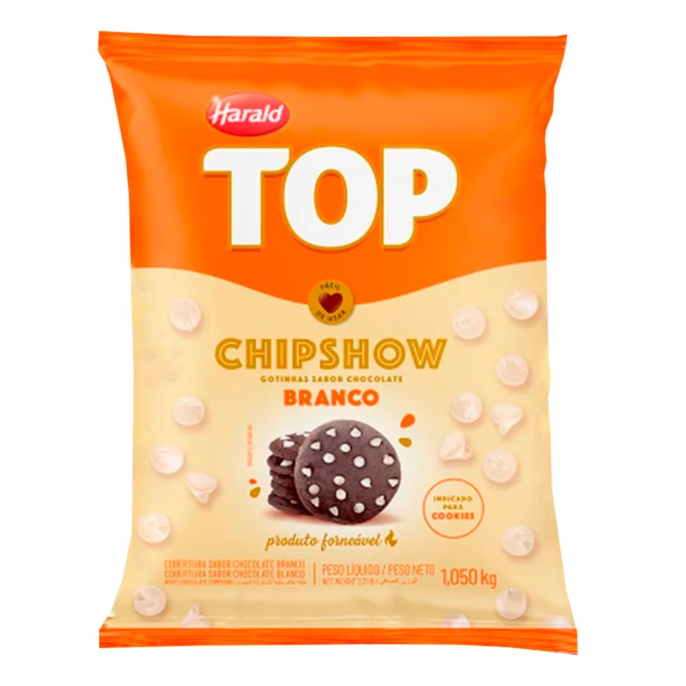 Chips-Gotas-Chocolate-Branco-Chipshow-1050Kg---Harald Chips-Gotas-Chocolate-Branco-Chipshow-1050Kg---Harald