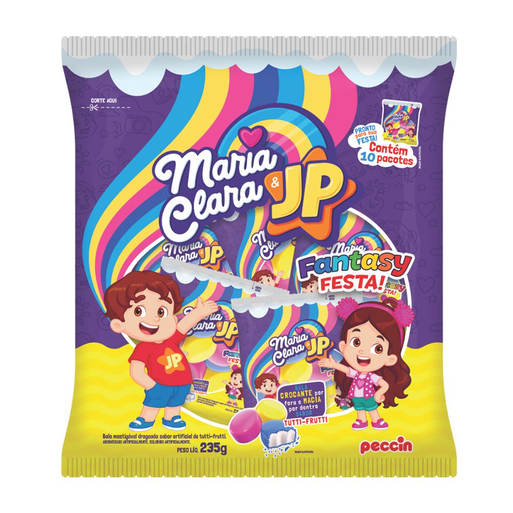 Bala-Mastigavel-Sabor-Tutti---Frutti-Fantasy-tema-Maria-Clara-e-JP-235Gr---Peccin Bala-Mastigavel-Sabor-Tutti---Frutti-Fantasy-tema-Maria-Clara-e-JP-235Gr---Peccin