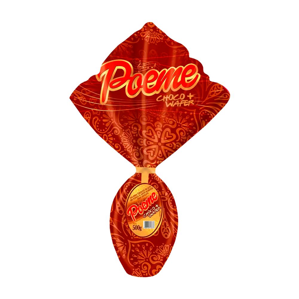 Ovo-de-Pascoa-Chocolate-ao-Leite-com-Pedacos-de-Wafer-500Gr---Poeme