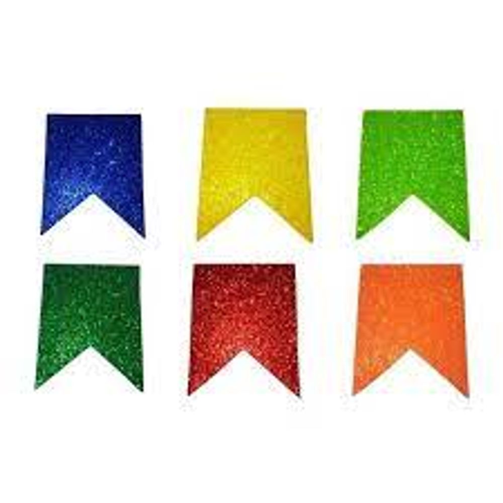 Aplique-Bandeira-Junina-S--Glitter-C-6-Unidades--Make-Festas Aplique-Bandeira-Junina-S--Glitter-C-6-Unidades--Make-Festas