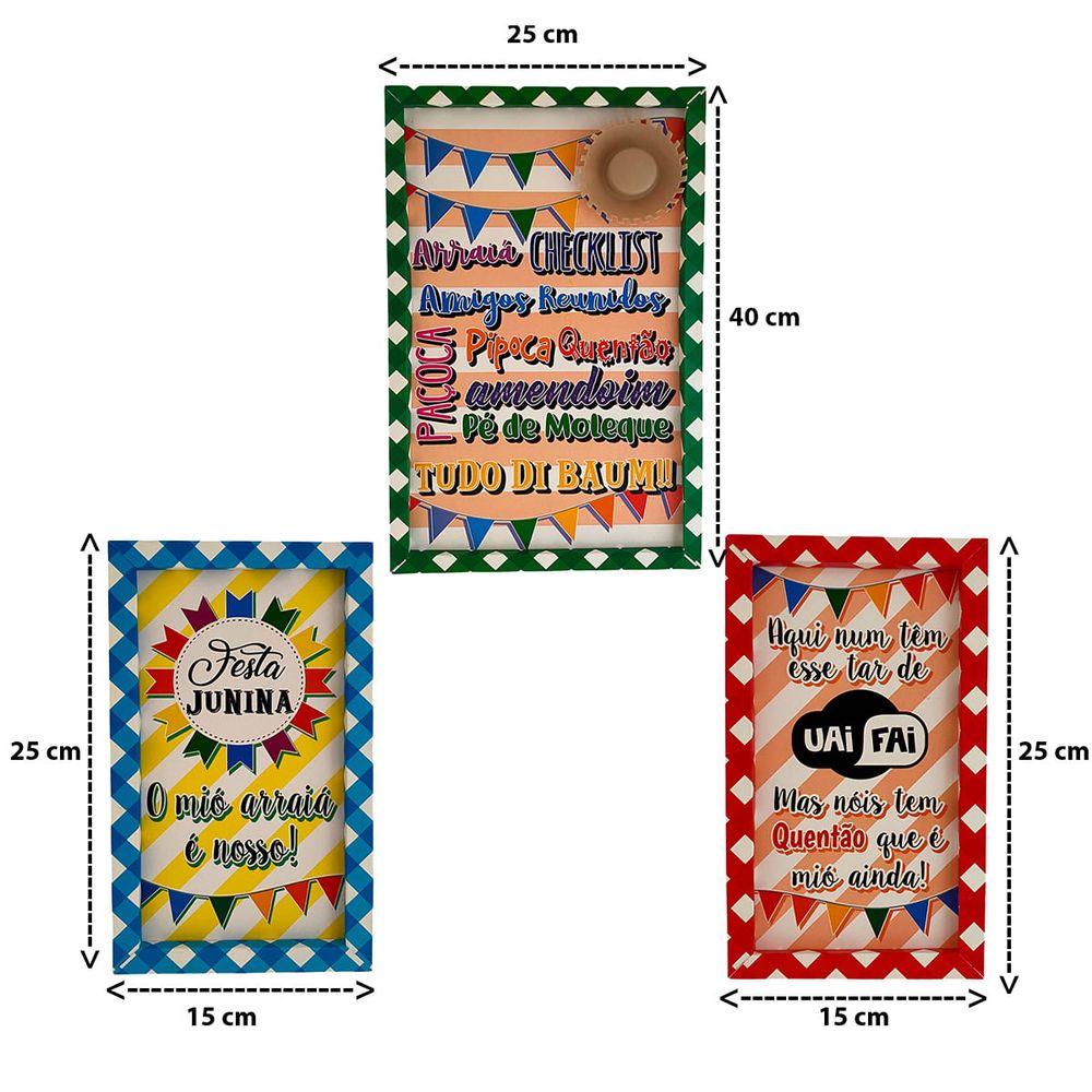 Quadro-Festa-Junina-Sortido-C--3-Unidades---Reino-das-Festas Quadro-Festa-Junina-Sortido-C--3-Unidades---Reino-das-Festas