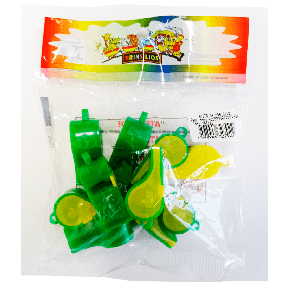 PACOTE-DE-APITOS-VERDE-E-AMARELO-COM-10 PACOTE-DE-APITOS-VERDE-E-AMARELO-COM-10