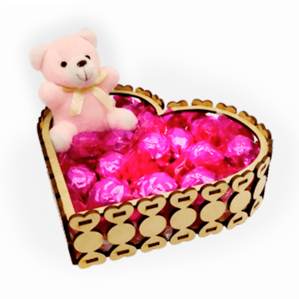 Cesta-Coracao-com-Bombons-e-Pelucia---Viermon Cesta-Coracao-com-Bombons-e-Pelucia---Viermon