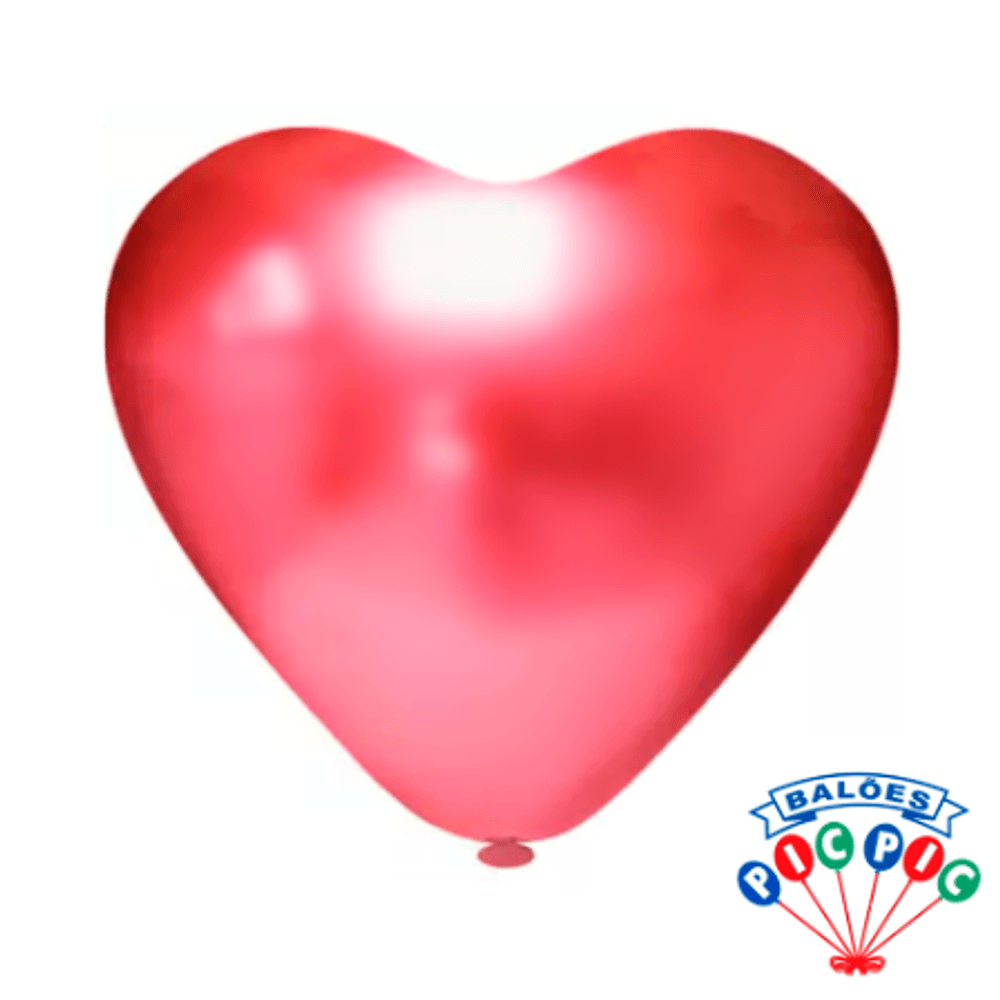 Balao-Platinado-N°10-Pic-Pic-coracao-vermelho-c-25-unid.---Riberball Balao-Platinado-N°10-Pic-Pic-coracao-vermelho-c-25-unid.---Riberball