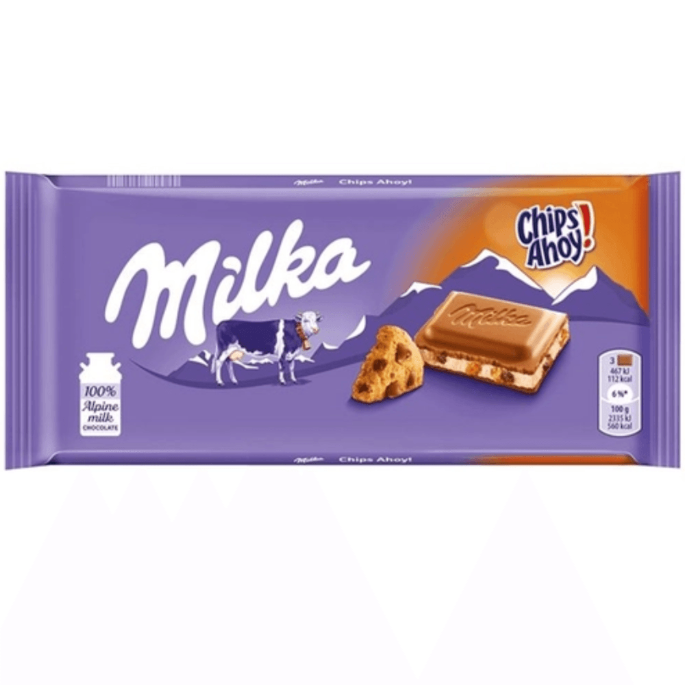TAB-CHOC-MILKA-CHIPS-AHOI-100GR TAB-CHOC-MILKA-CHIPS-AHOI-100GR