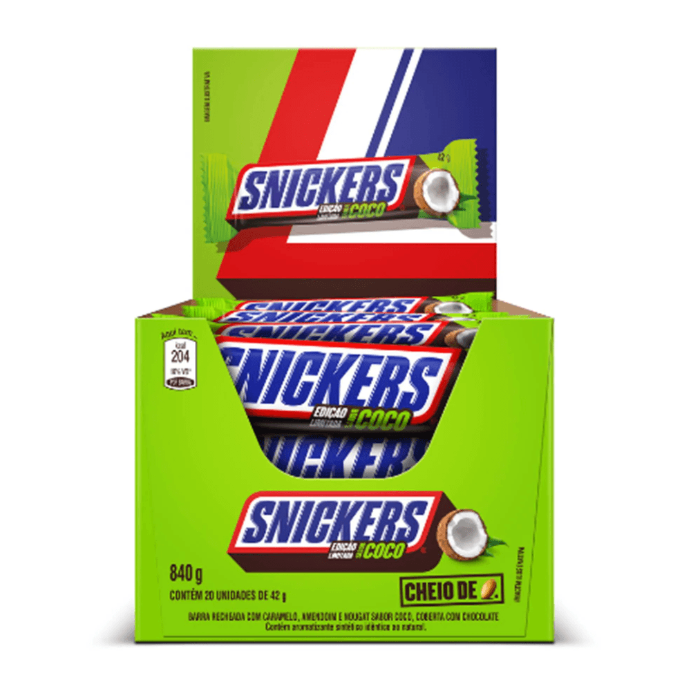 Chocolate-Snickers-Coco---caixa-com-20-unidades Chocolate-Snickers-Coco---caixa-com-20-unidades