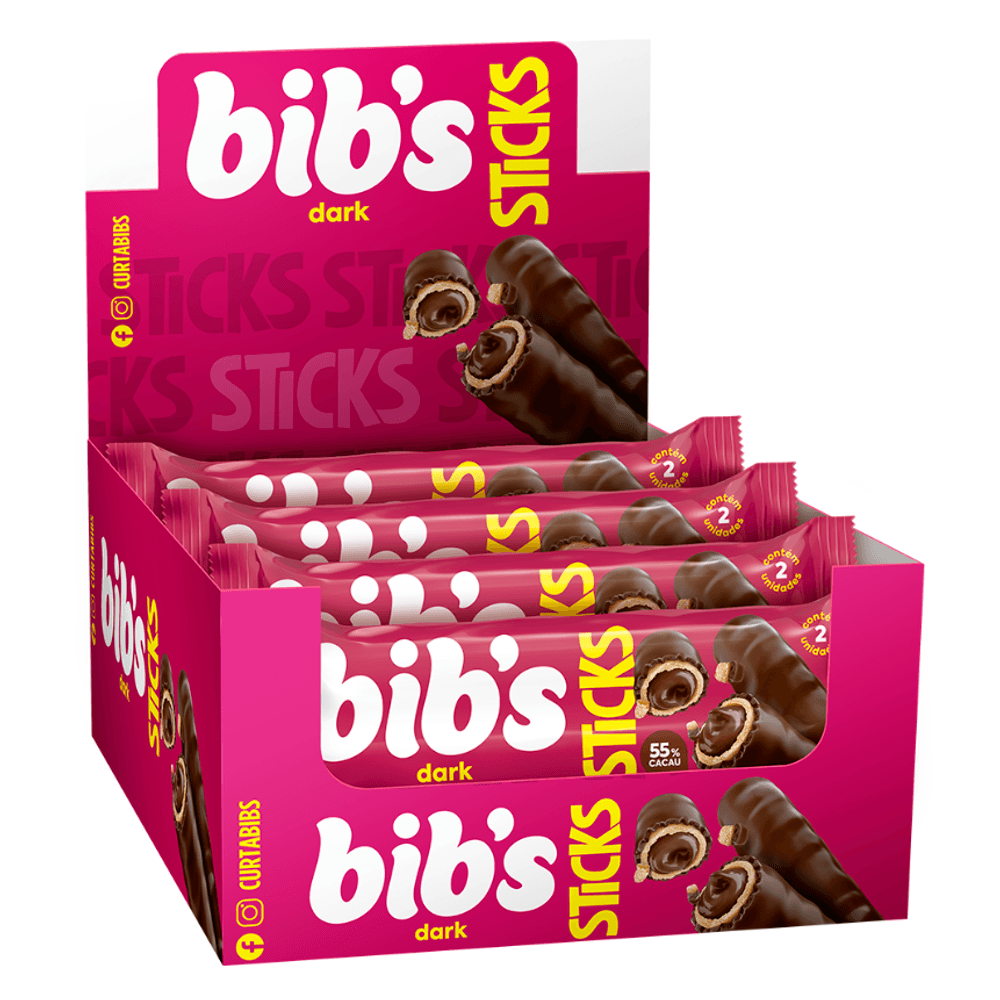 Chocolate-Bibs-Sticks-Dark-com-16-unidades---Neugebauer Chocolate-Bibs-Sticks-Dark-com-16-unidades---Neugebauer