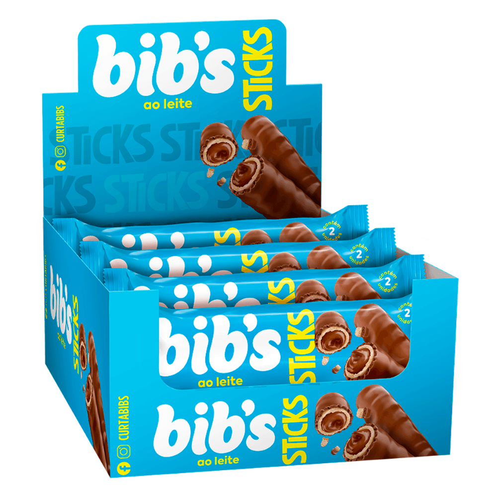 Chocolate-Bibs-Sticks-Ao-Leite-com-16-unidades---Neugebauer Chocolate-Bibs-Sticks-Ao-Leite-com-16-unidades---Neugebauer