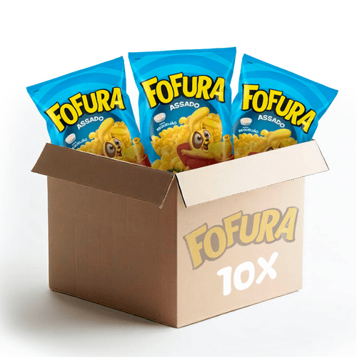 Salgadinho-Fofura-Sabor-Requeijao---Pacote-com-10-unidades-de-70g