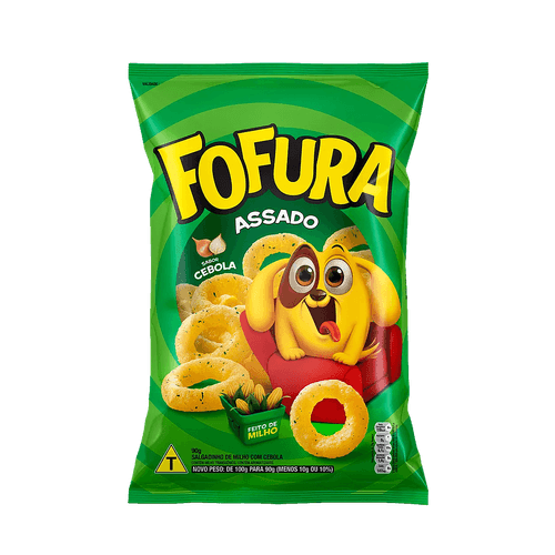 Salgadinho-Fofura-Sabor-Cebola---Pacote-com-10-unidades-de-70g
