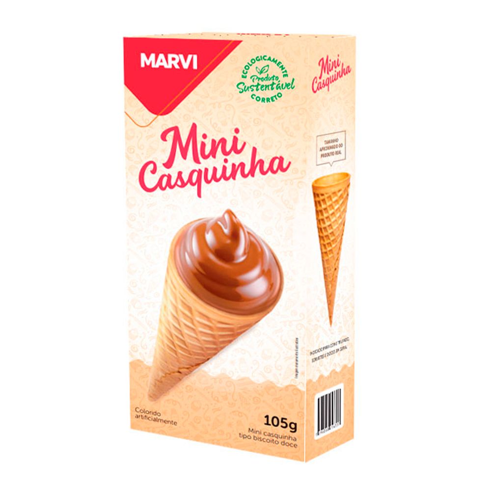 Mini-casquinha-cone-com-14-unidades-105g---marvi Mini-casquinha-cone-com-14-unidades-105g---marvi