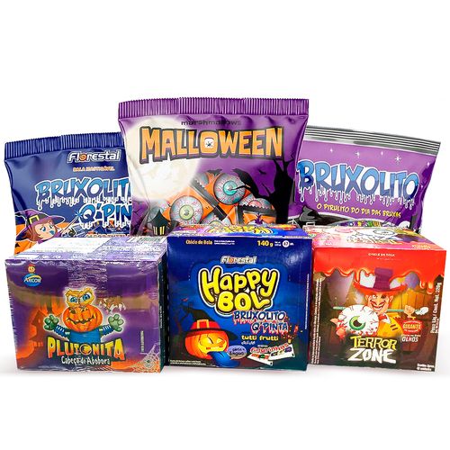 cesta de abóbora de doces ou travessuras assustadoras de halloween