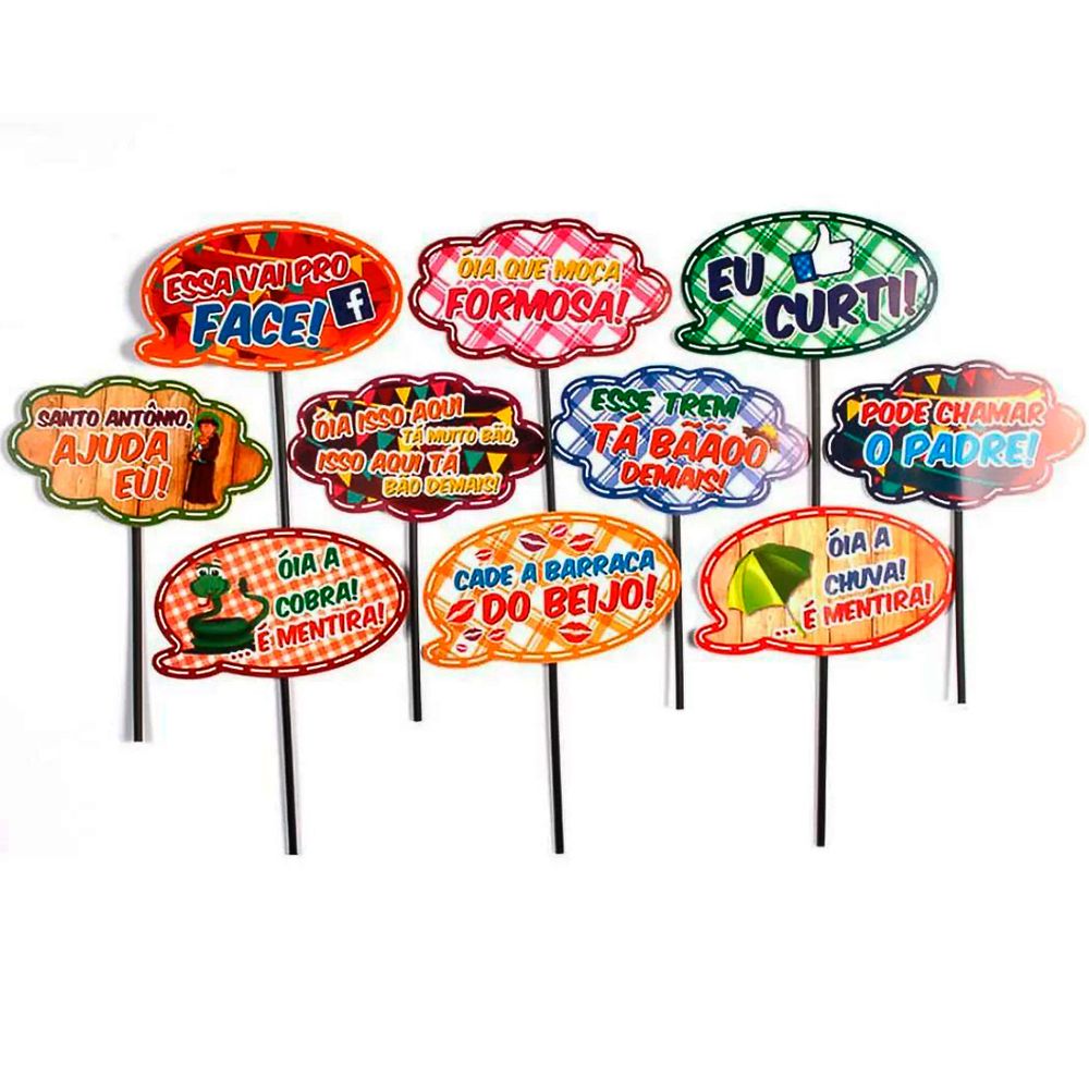 Placas-Divertidas-Festa-Junina-c-10-Plaquinhas---Reino-das-Festas Placas-Divertidas-Festa-Junina-c-10-Plaquinhas---Reino-das-Festas