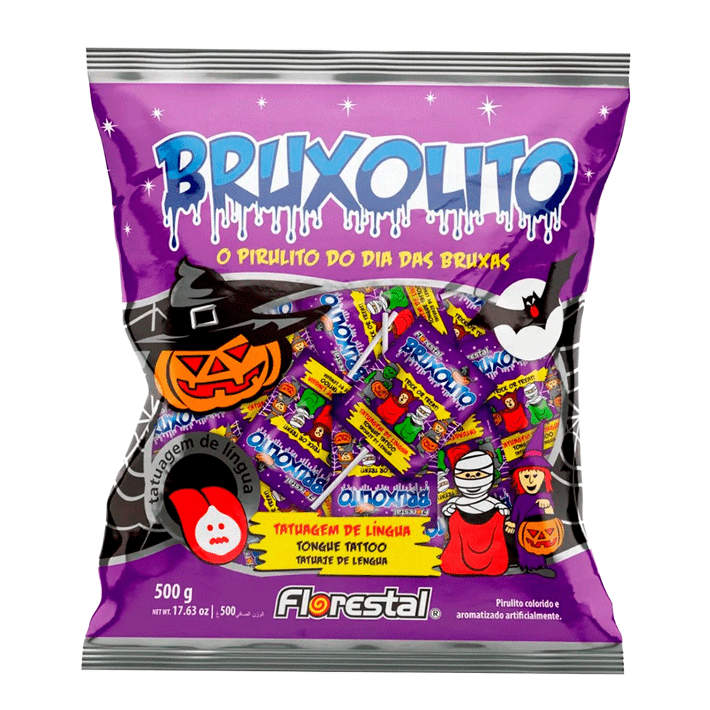 Pirulito-Bruxolito-Tatoo-500g---Florestal Pirulito-Bruxolito-Tatoo-500g---Florestal