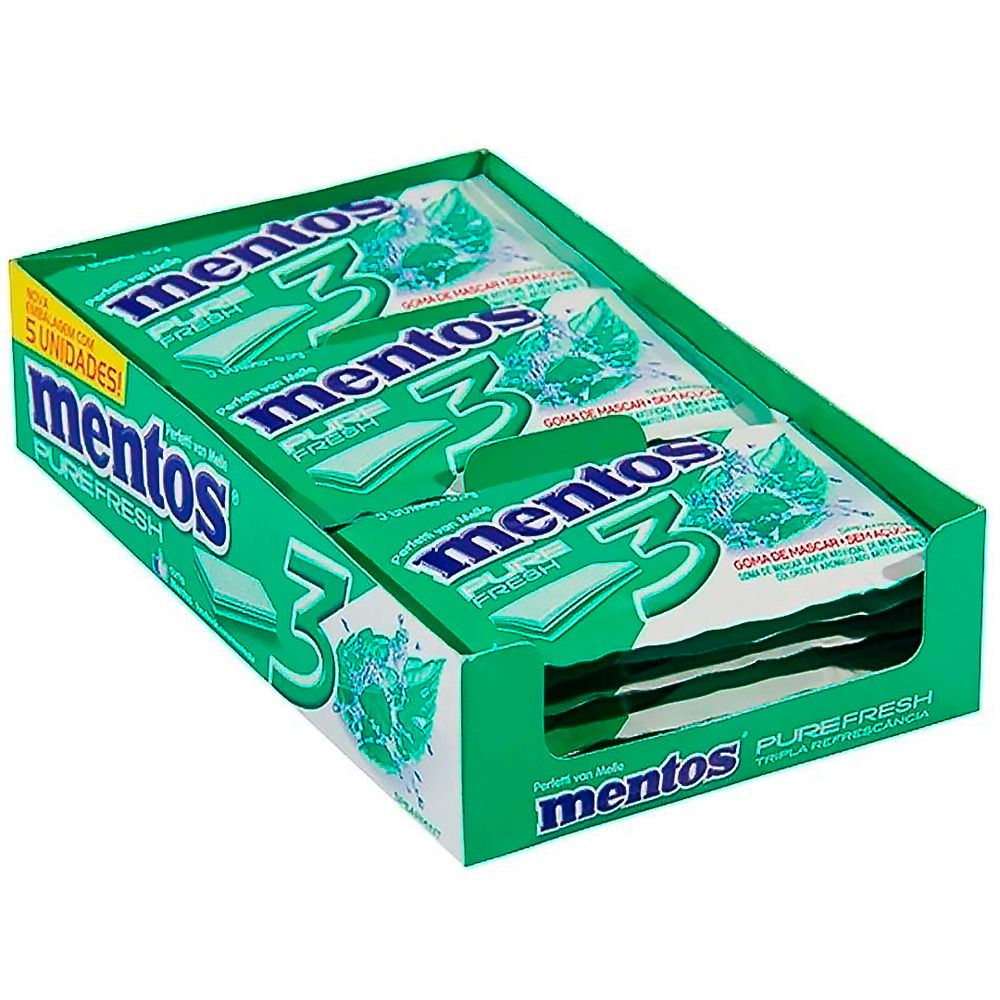 Chiclete-Mentos-Pure-Flesh-Spearmint-com-15-unidades Chiclete-Mentos-Pure-Flesh-Spearmint-com-15-unidades
