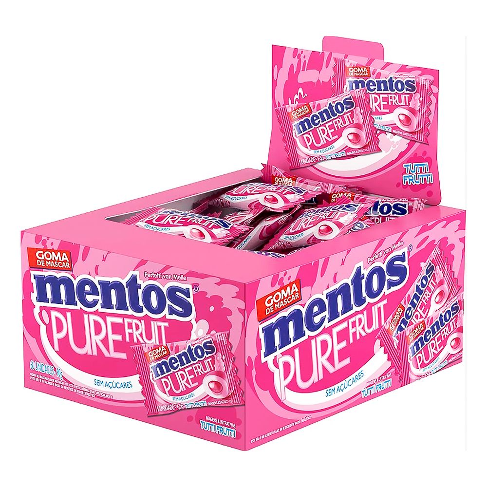 Chiclete-Mentos-Pure-Fruit-TUTTI-FRUTTI-com-60-unidades Chiclete-Mentos-Pure-Fruit-TUTTI-FRUTTI-com-60-unidades