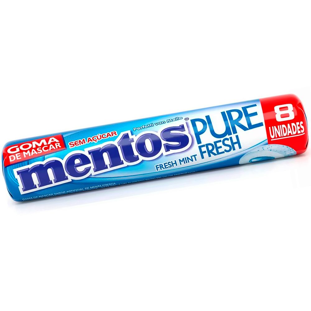 Chiclete Mentos Pure Mint stick com 14 unidades - supernova