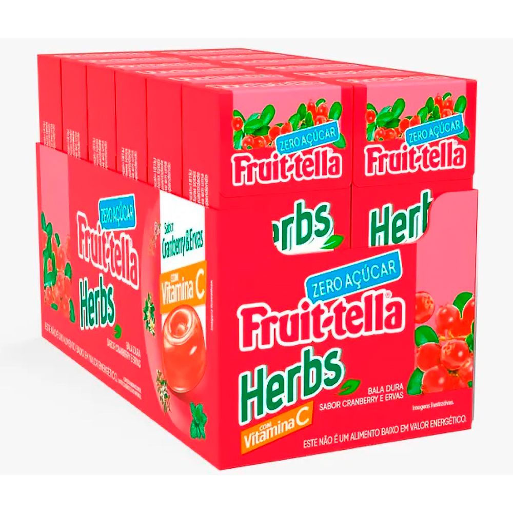 Drops-Fruittella-Herbs-Cranberry-com-12-unidades Drops-Fruittella-Herbs-Cranberry-com-12-unidades