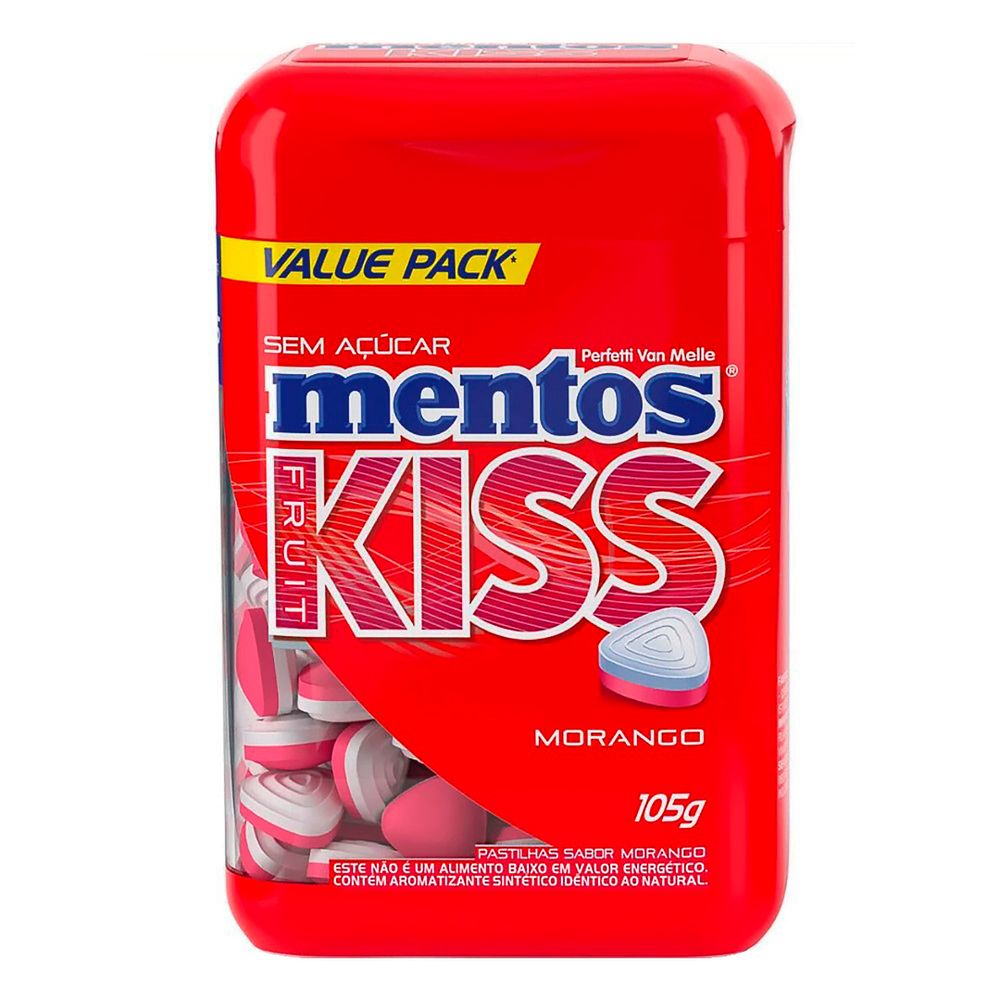 Drops-Mentos-Kiss-morango-105gr Drops-Mentos-Kiss-morango-105gr