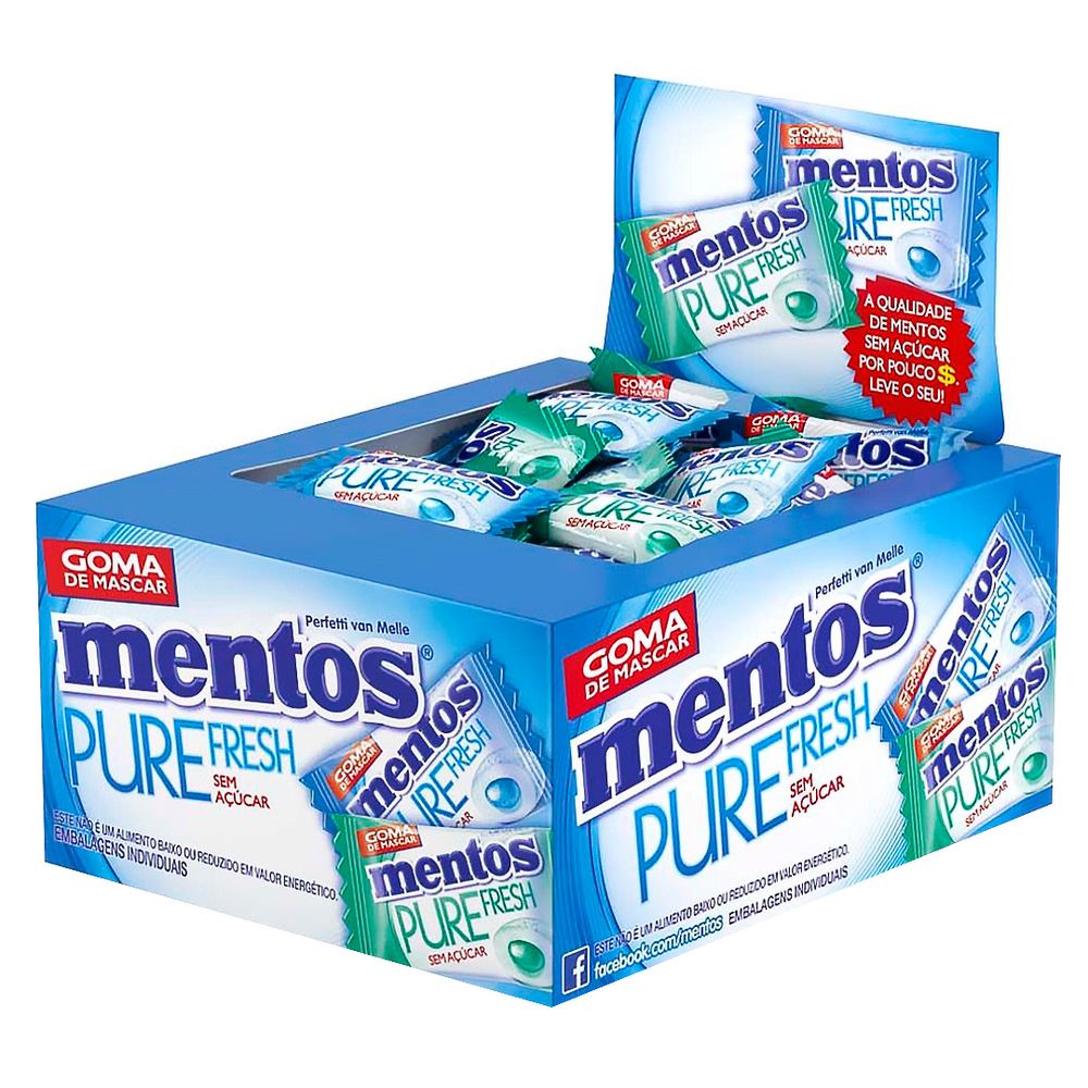Chiclete-Mentos-Pure-Fresh-sortido-com-60-unidades Chiclete-Mentos-Pure-Fresh-sortido-com-60-unidades