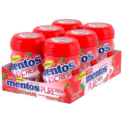 Drops-goma-Mentos-pure-fresh-morango-com-6-unidades