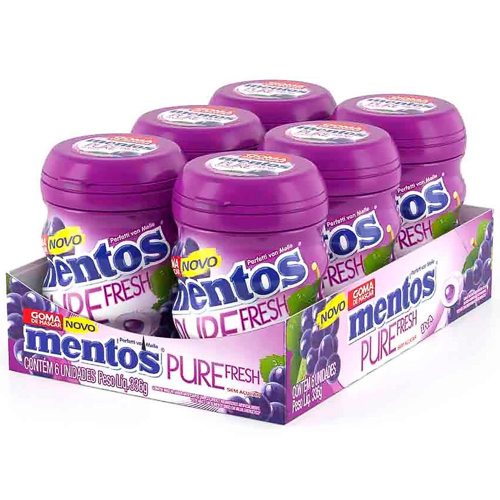 Drops-goma-Mentos-pure-fruit-uva-com-6-unidades Drops-goma-Mentos-pure-fruit-uva-com-6-unidades