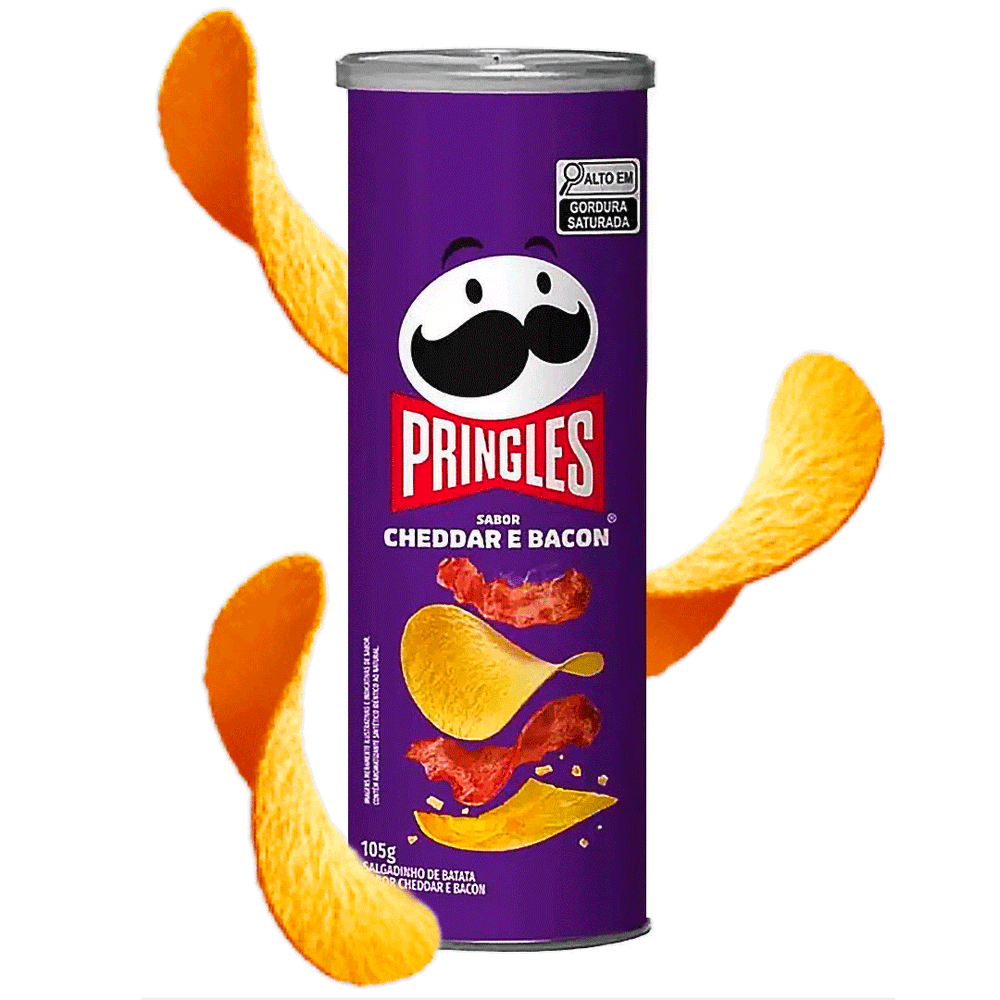 Batata Pringles Sabor Cheddar e Bacon 105gr - supernova