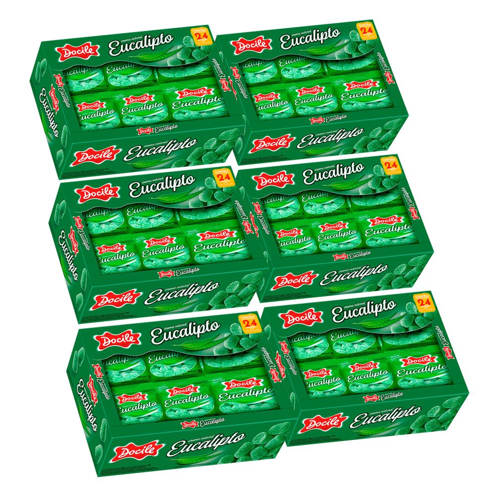 Kit-6-Caixas-Bala-de-Goma-Eucalipto-Docile-24x18g-001 Kit-6-Caixas-Bala-de-Goma-Eucalipto-Docile-24x18g-001