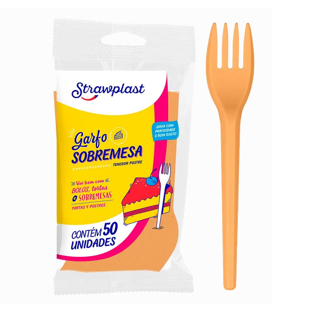 Garfo-Descartavel-Sobremesa-Laranja-Candy-c50---Strawplast-3-
