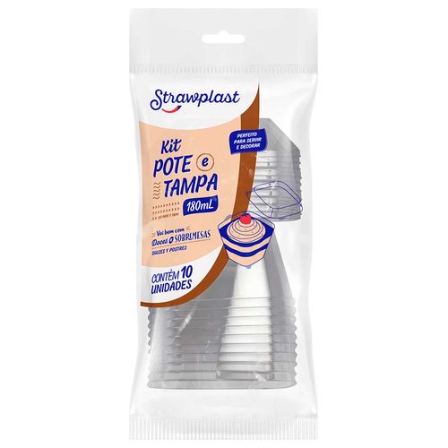 Kit-Pote-com-Tampa-180ml-Cristal-c10---Strawplast-1-