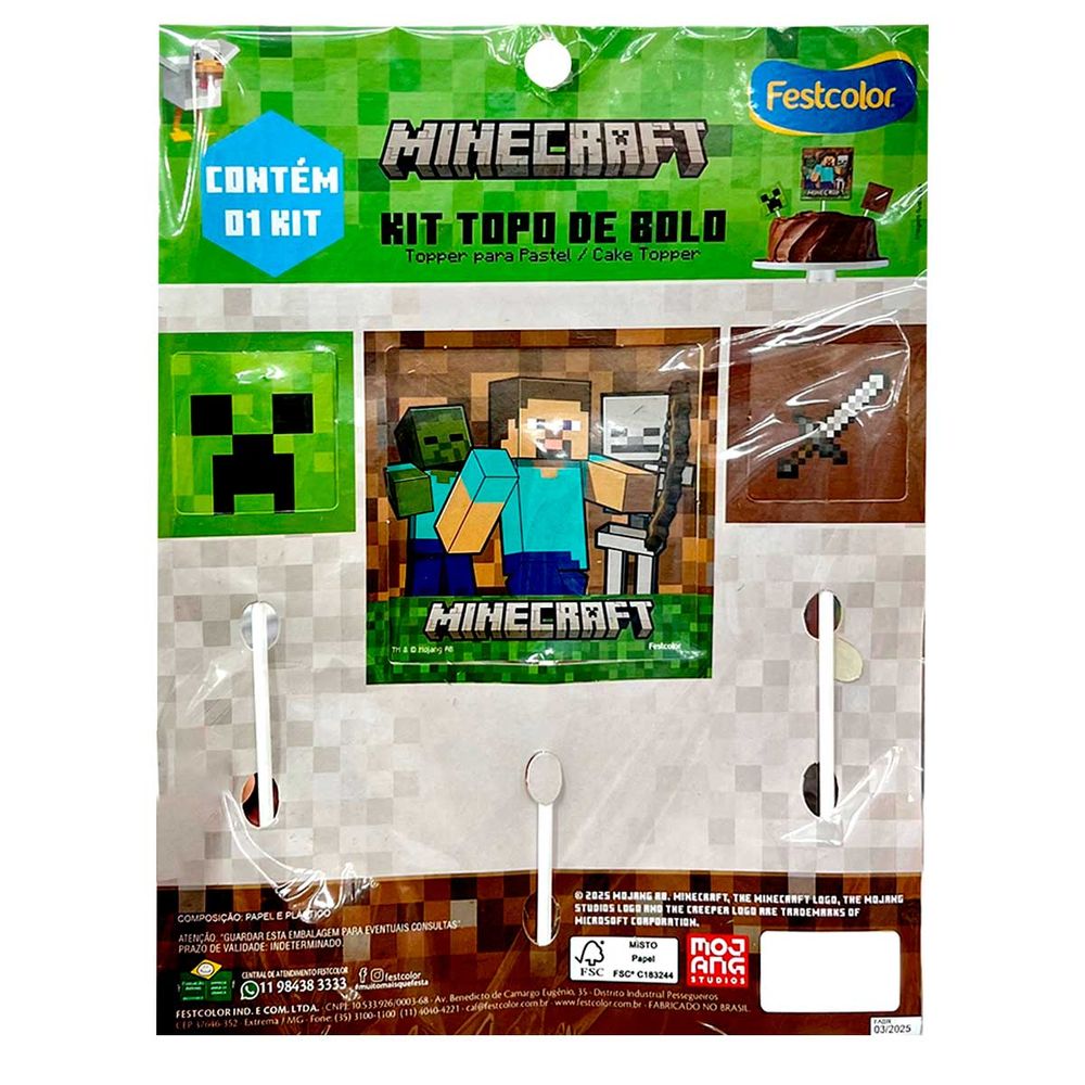 Kit-Topo-de-Bolo-Minecraft---Festcolor-3- Kit-Topo-de-Bolo-Minecraft---Festcolor-3-