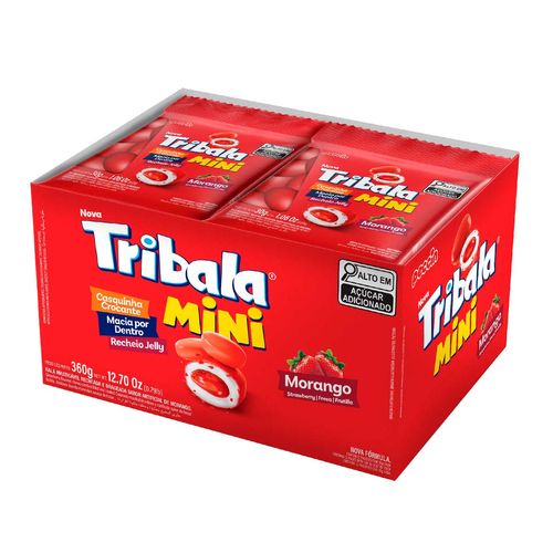 Mini-Bala-Recheada-Crocante-Sabor-Morango-Tribala-c12-Unid.---Peccin-1-