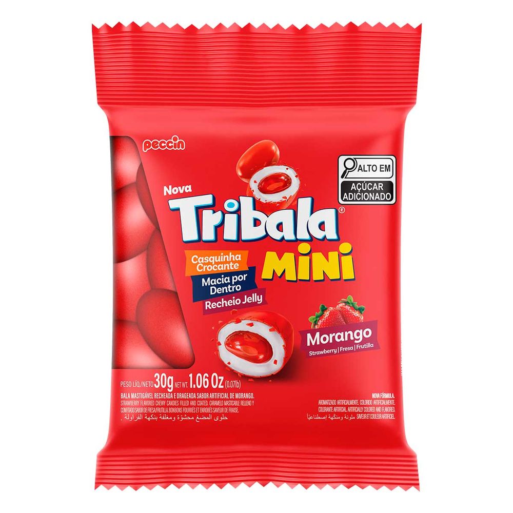 Mini-Bala-Recheada-Crocante-Sabor-Morango-Tribala-c12-Unid.---Peccin-2-