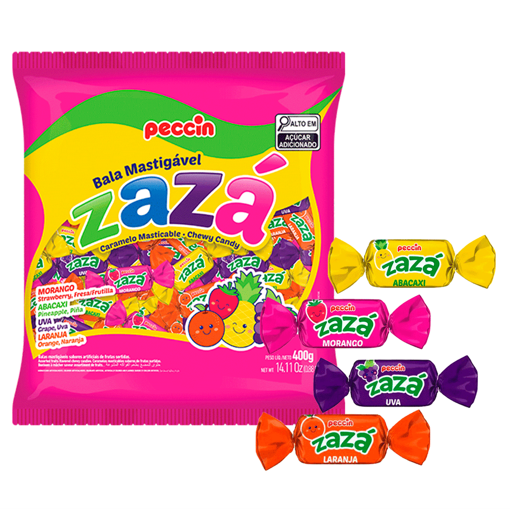 Bala-Mastigavel-Sortida-Zaza-400g---Peccin-3- Bala-Mastigavel-Sortida-Zaza-400g---Peccin-3-